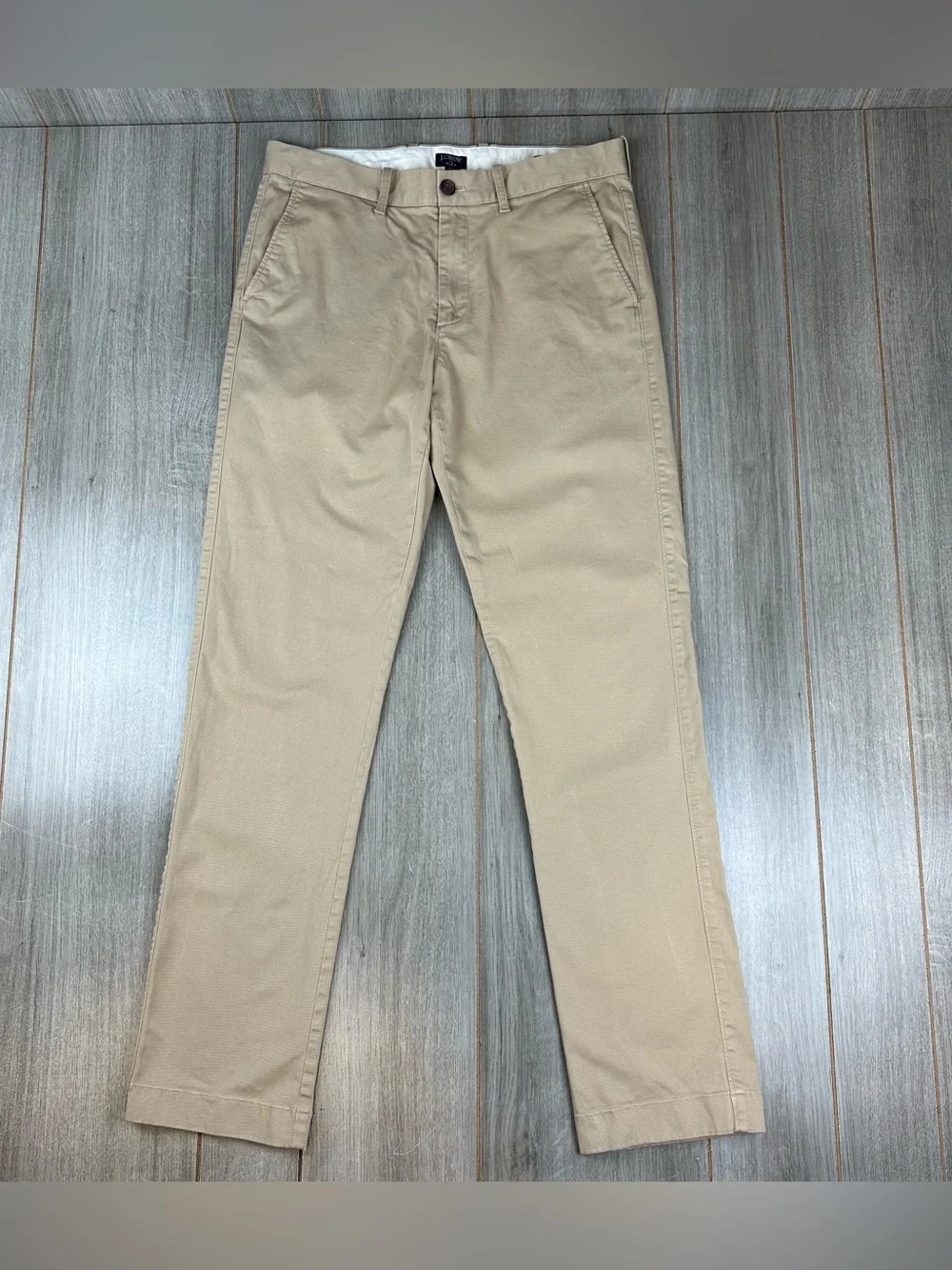 J.Crew Flex Chino pants 32x34 Straight Stretch Beige Khaki